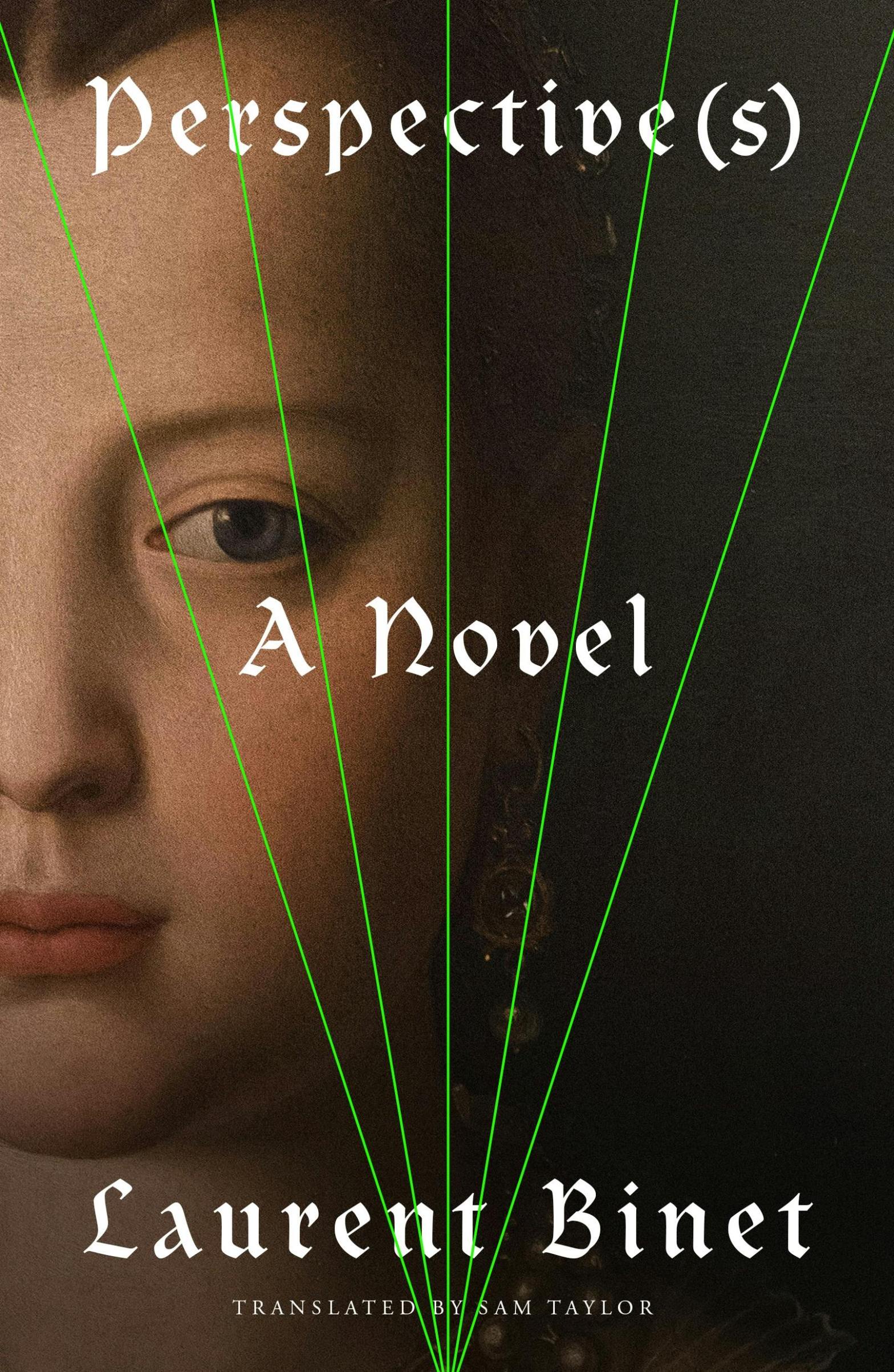 A shadowy detail from a Renaissance-looking painting of a young woman's unsmiling face.